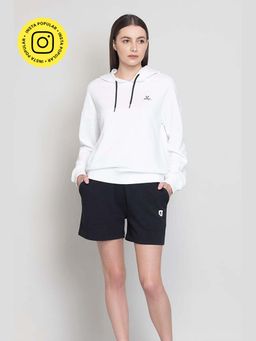 Muvazo - Black Cotton Regular Solid Shorts