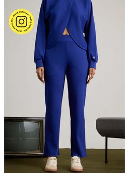 Muvazo - Blue Frosted Ribbed Pant