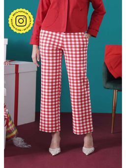 Muvazo - Red Xmas Checkered Pant