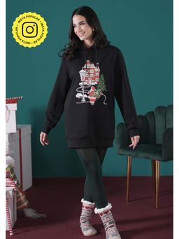 Muvazo - Black Magical Castle Warm Dress