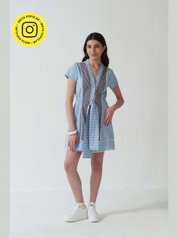 Muvazo - Blue Stripes Dress