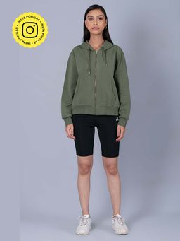 Muvazo - Olive Pure Cotton Hoodie