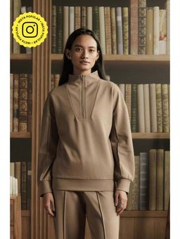 Muvazo - Beige Cotton Hoodie