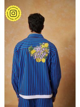 Muvazo - Urban Vita Blue Stripes Shacket