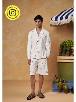 Muvazo - Heritage Flora Blazer with Shorts
