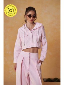 Muvazo - Blush Pink Breeze Crop Jacket