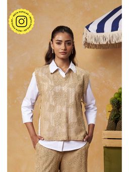 Muvazo - Desert Bloom Rust Shell Top