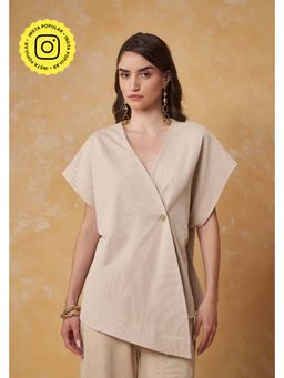 Muvazo - Petal Beige Solid Top