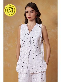 Muvazo - Polka Pace Printed Waistcoat