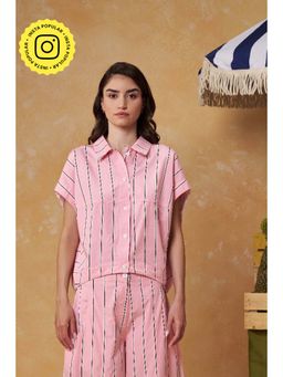 Muvazo - Vintage Pink Stripe Top