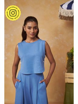 Muvazo - Youth Blue Sleeveless Top