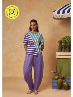 Muvazo - Chiller Lavender Cotton Blended Co-Ord