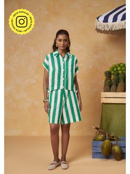 Muvazo - Lux Cabana Green Stripe Co-Ord