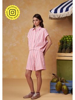 Muvazo - Vintage Pink Stripe Co-Ord