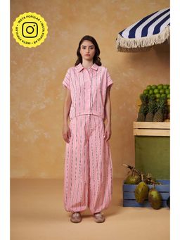 Muvazo - Vintage Pink Stripe Pant Co-Ord