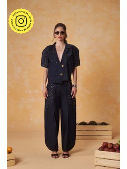 Muvazo - Cosmic Dot Blue Denim Co-Ord