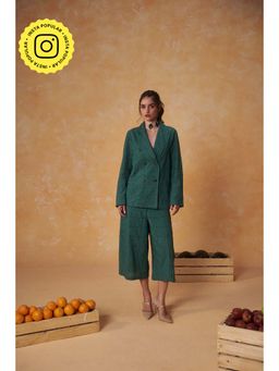 Muvazo - Green Schiffli Checkmate Co-ord