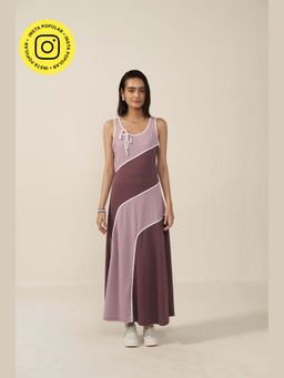 Muvazo - Helix Lavender A Line Maxi Dress