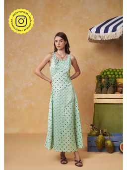 Muvazo - Polka Pace Blocked Maxi Dress