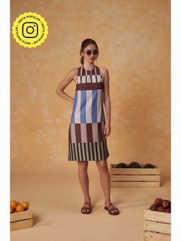 Muvazo - Mosaic Halter A Line Mini Dress