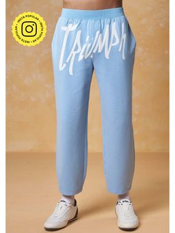 Muvazo - Triumph Blue Printed Jogger