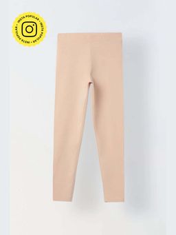 Muvazo - Rose Cotton Lycra Leggings for Girls