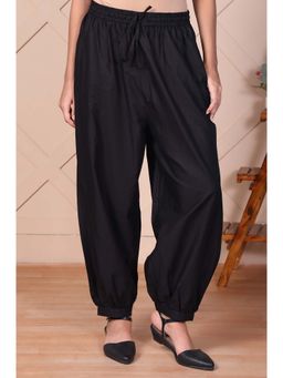 Elleven - Women Black Polyester Solid Salwar