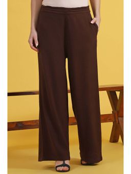W - Brown Cashmere Solid Palazzo