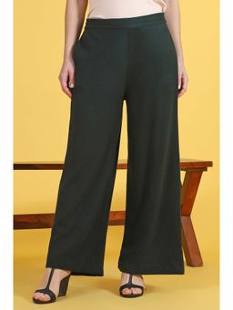 W - Green Cashmere Solid Palazzo