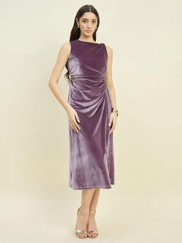 Madame - Draped Purple Bodycon Dress
