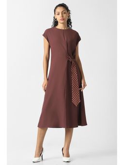 Van Heusen - Women Maroon Solid Formal Dress