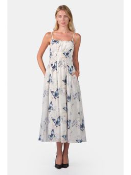 Virgio - Printed Poly Strappy Maxi Dress For Women