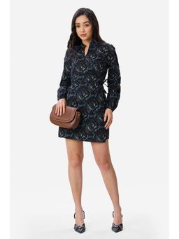 Virgio - Printed Cotton Wrap Mini Dress For Women