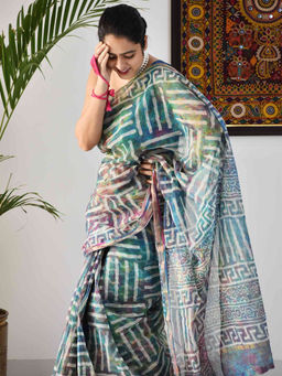 Sundarii - Rangrez Kota Doria Saree without Blouse