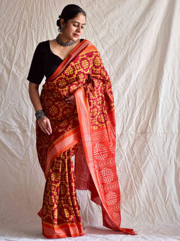 Sundarii - Mehran Handwoven Ikat Saree without Blouse