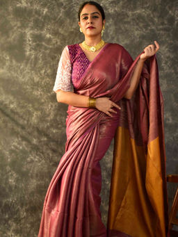 Sundarii - Kamal Linen Tissue Saree without Blouse