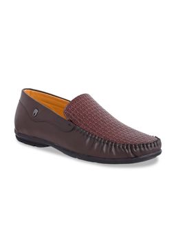 Carlton London - Textured Brown Loafers