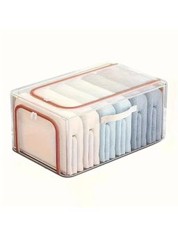 House of Quirk - Clothes Storage Organizer Quilts Storage Organizer with Metal Frame & Handle 31L