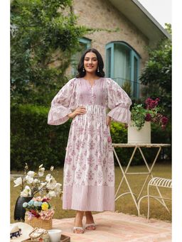 Gahan - Adjustable Drawstring Waist & Lining Cotton Dress