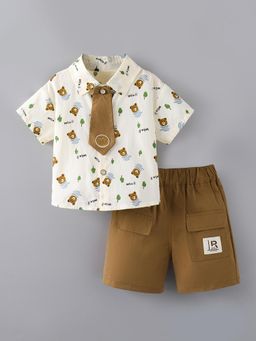 Hopscotch - 2-Piece Bear Buddy Adventure Shirt with Tie & Shirts Formal Set