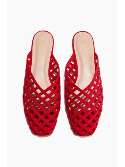 H&M - Women Red Braided-Look Mules