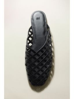 H&M - Women Black Braided-Look Mules