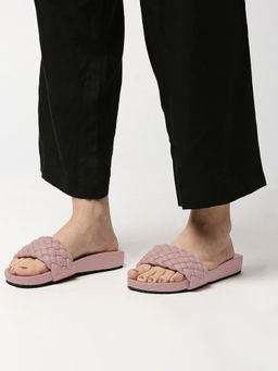 Twenty Dresses by Nykaa Fashion - Pink Go With The Flow Sliders