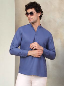Jompers - Men Blue Solid Shirt