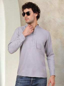 Jompers - Men Grey Solid Shirt