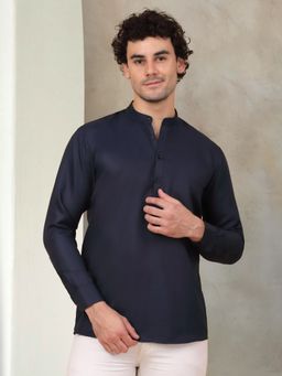 Jompers - Men Navy Blue Solid Shirt
