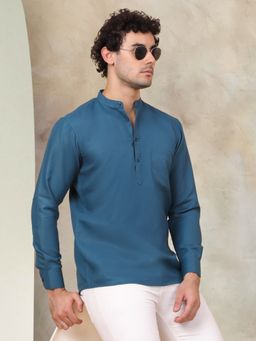 Jompers - Men Teal Solid Shirt