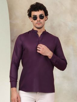 Jompers - Men Purple Solid Shirt