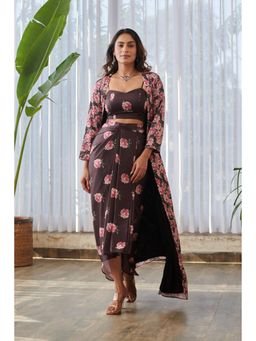 Pasha India - Raisin Fusion Bralette with Skirt and Cape