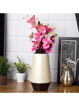 Voncasa - Flower Holder Off white Vase Iron